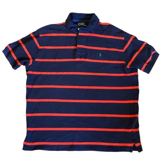 Polo by Ralph Lauren Navy & Red Striped Shirt size XL - Picture 5 of 10